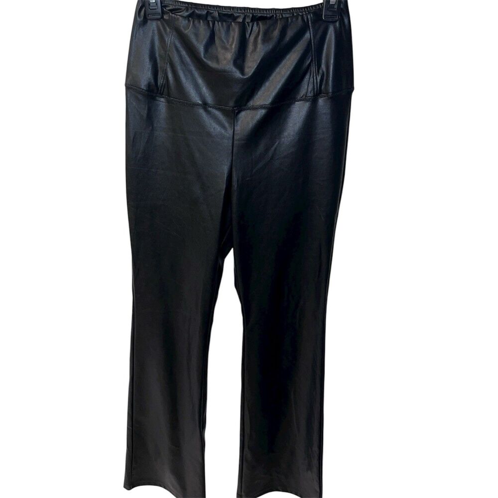 Wilfred Free Aritzia Daria Flare Legging Womens L Vegan Leather High Rise New - Picture 2 of 11